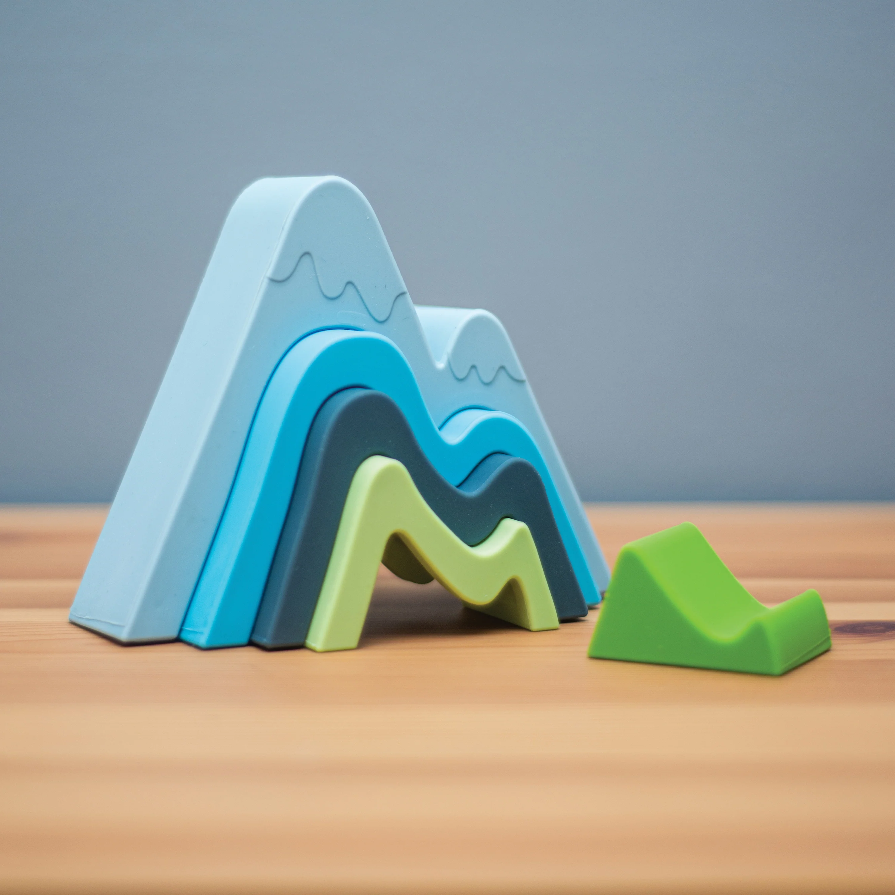 Silicone Mountain Stacker Toy | 5 Piece Soft Stacking & Teething Toy - Image 4