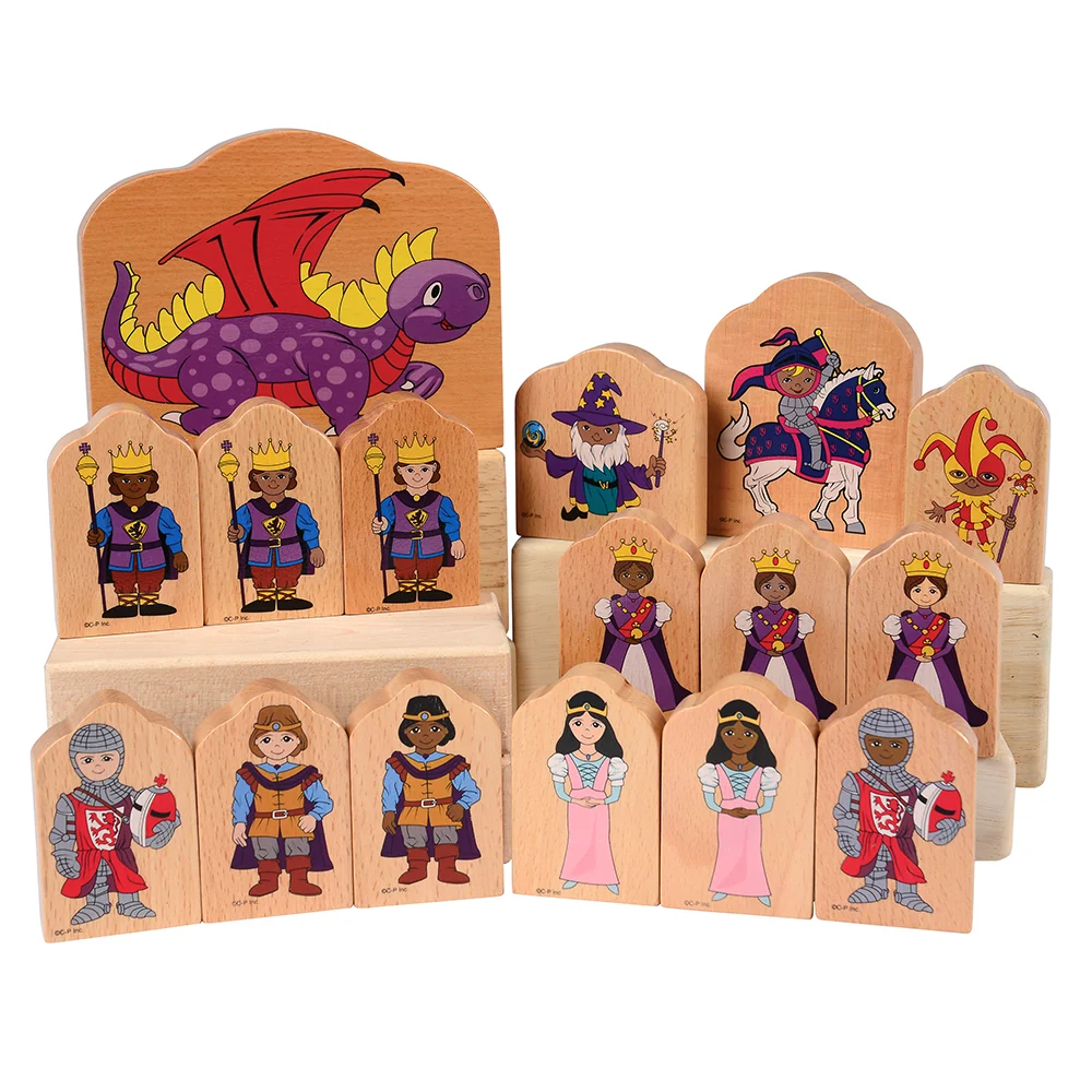 Multi-Ethnic Royal Court Wooden Play Figures | 16-Piece Beech Wood Set - Image 3