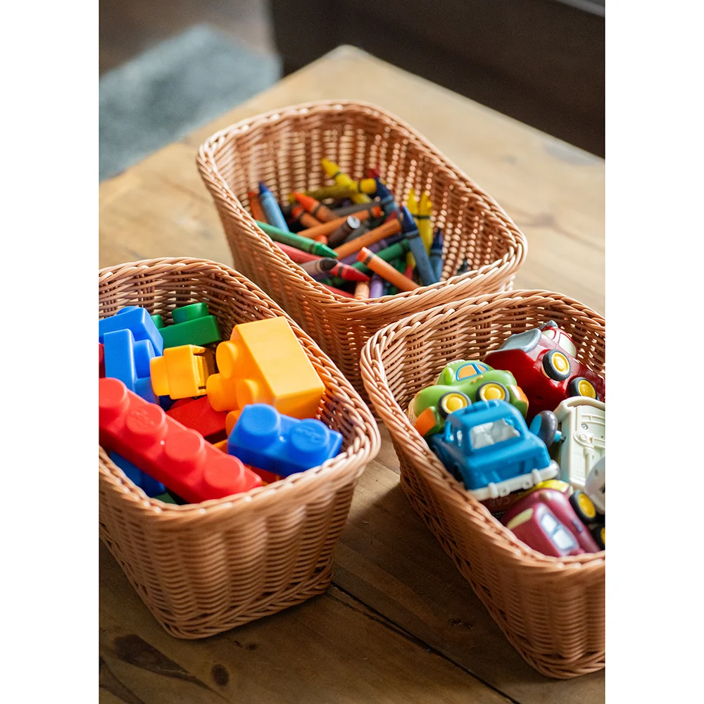 Plastic Wicker Baskets - Set of 9 - Image 14