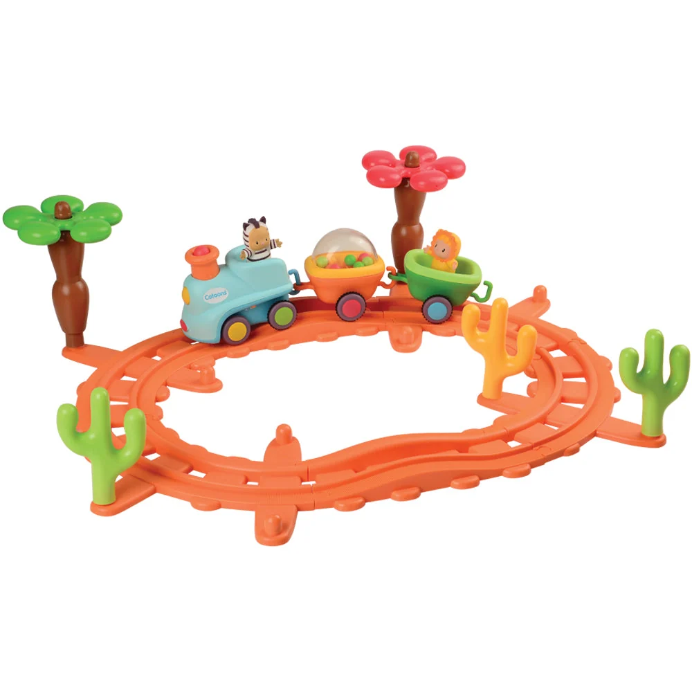 Musical Toy Train with Track – Interactive 3-Car Learning Train for Toddlers 12+ Months