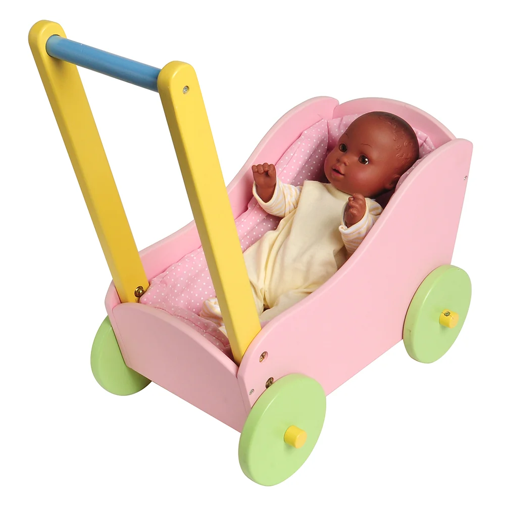 Wooden Doll Carriage with Soft Lining | For 12-15 Inch Dolls - Image 3