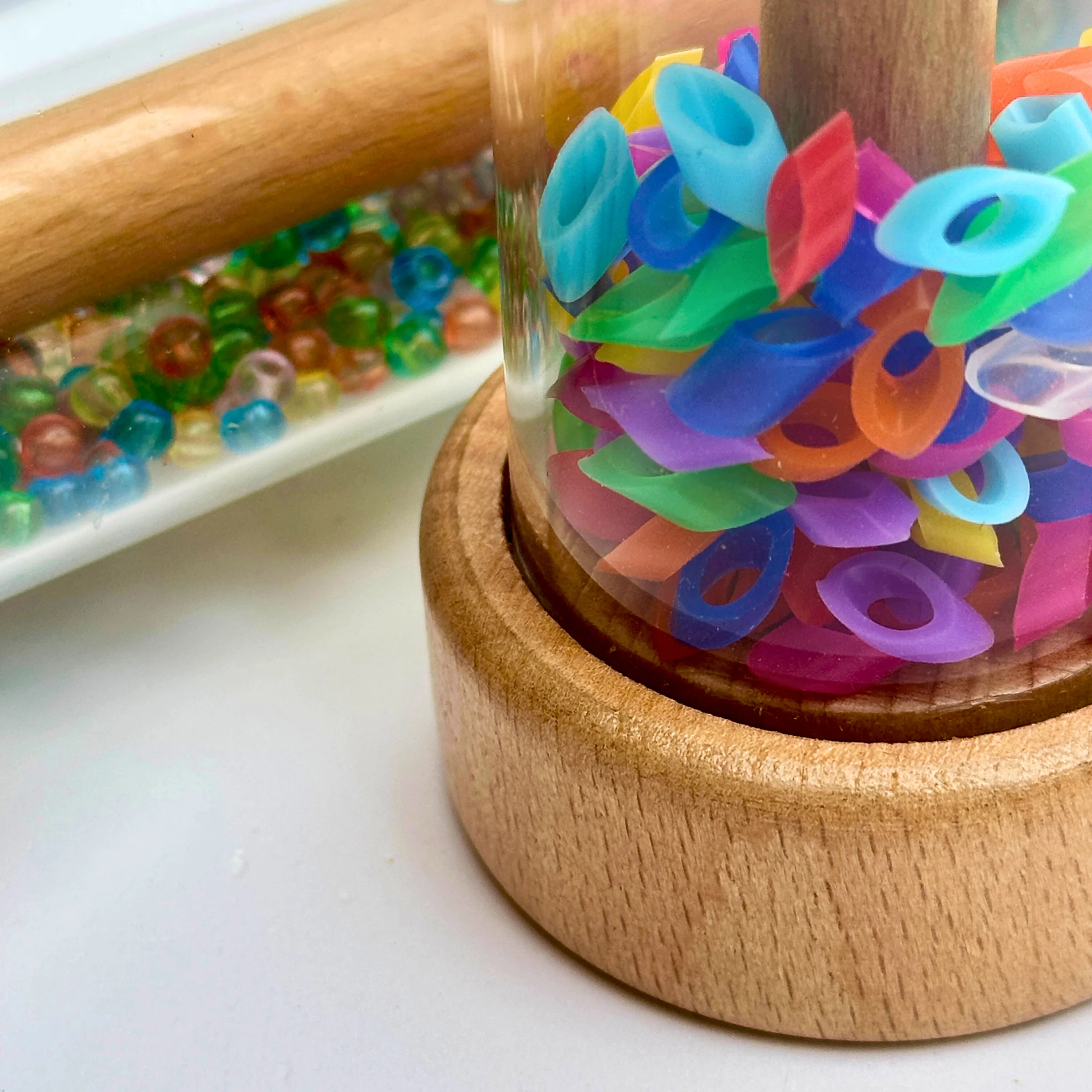Rattle Rollers Sensory Toy Set | Wooden Baby Rattle Rollers with Sound, Glow & Visual Stimulation - Image 4
