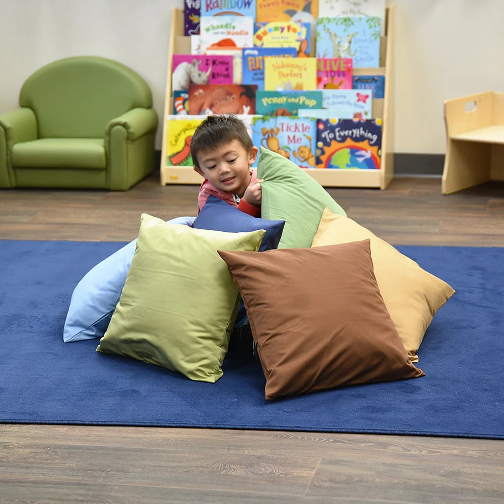 Natural & Calm Colors Classroom Pillows | Set of 6 Soft 17" Cushions - Image 5