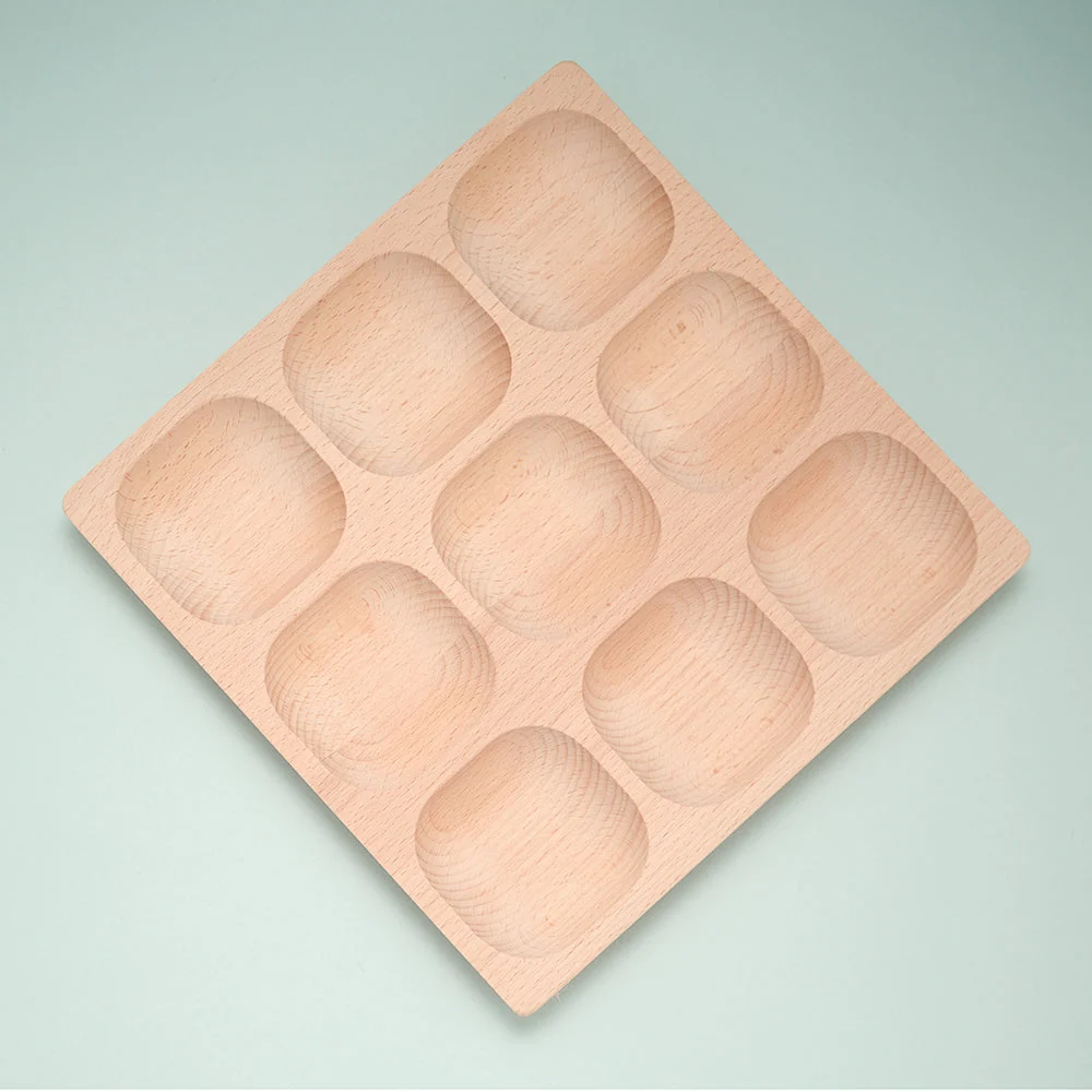Yellow Door® Montessori Natural Sorting Tray | 9-Section FSC Beech Wood Tray for Ages 2+ - Image 7