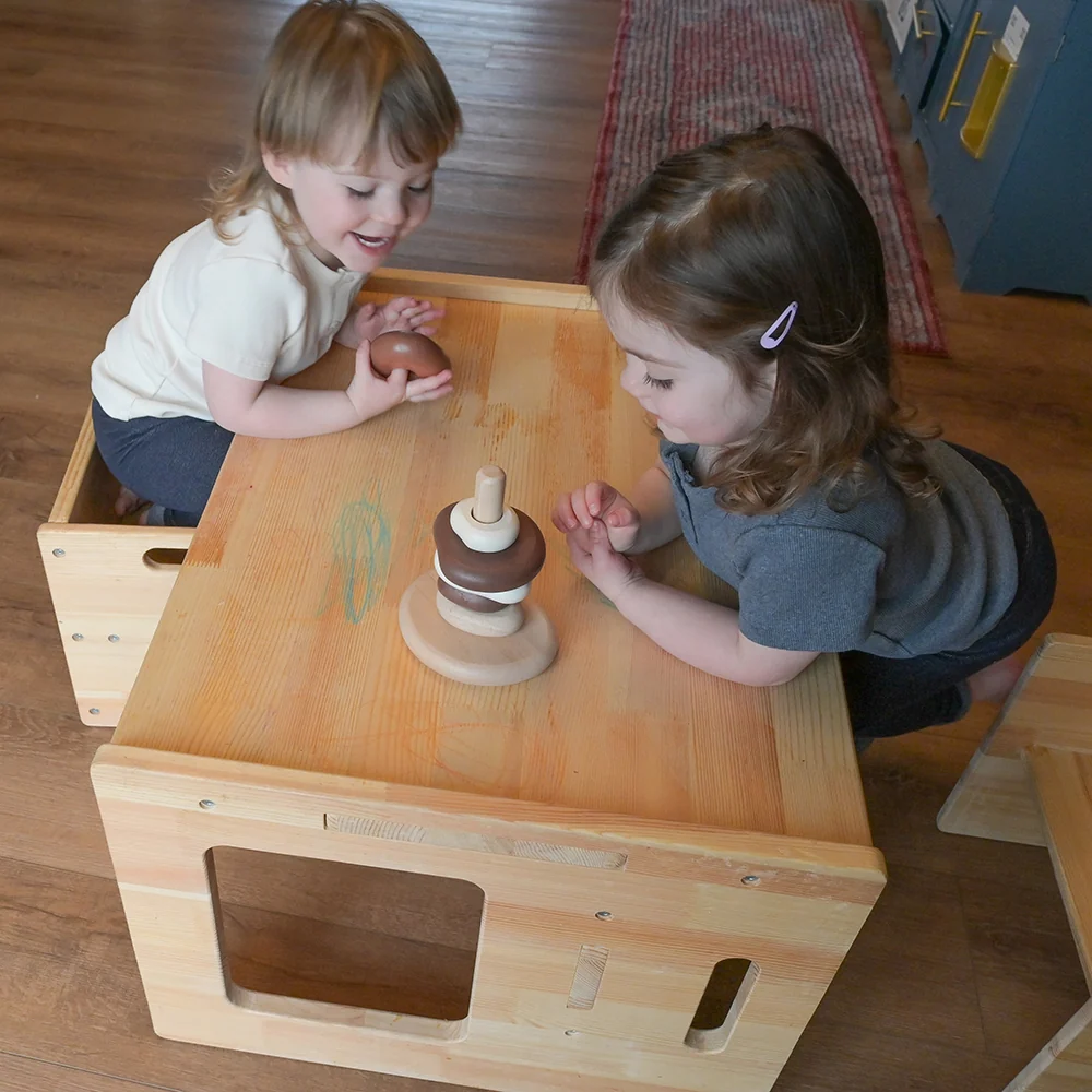 Eco-Friendly Wooden Stacking Pebbles | 7-Piece Natural Sequencing Toy - Image 10
