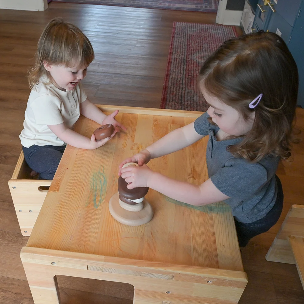 Eco-Friendly Wooden Stacking Pebbles | 7-Piece Natural Sequencing Toy - Image 12
