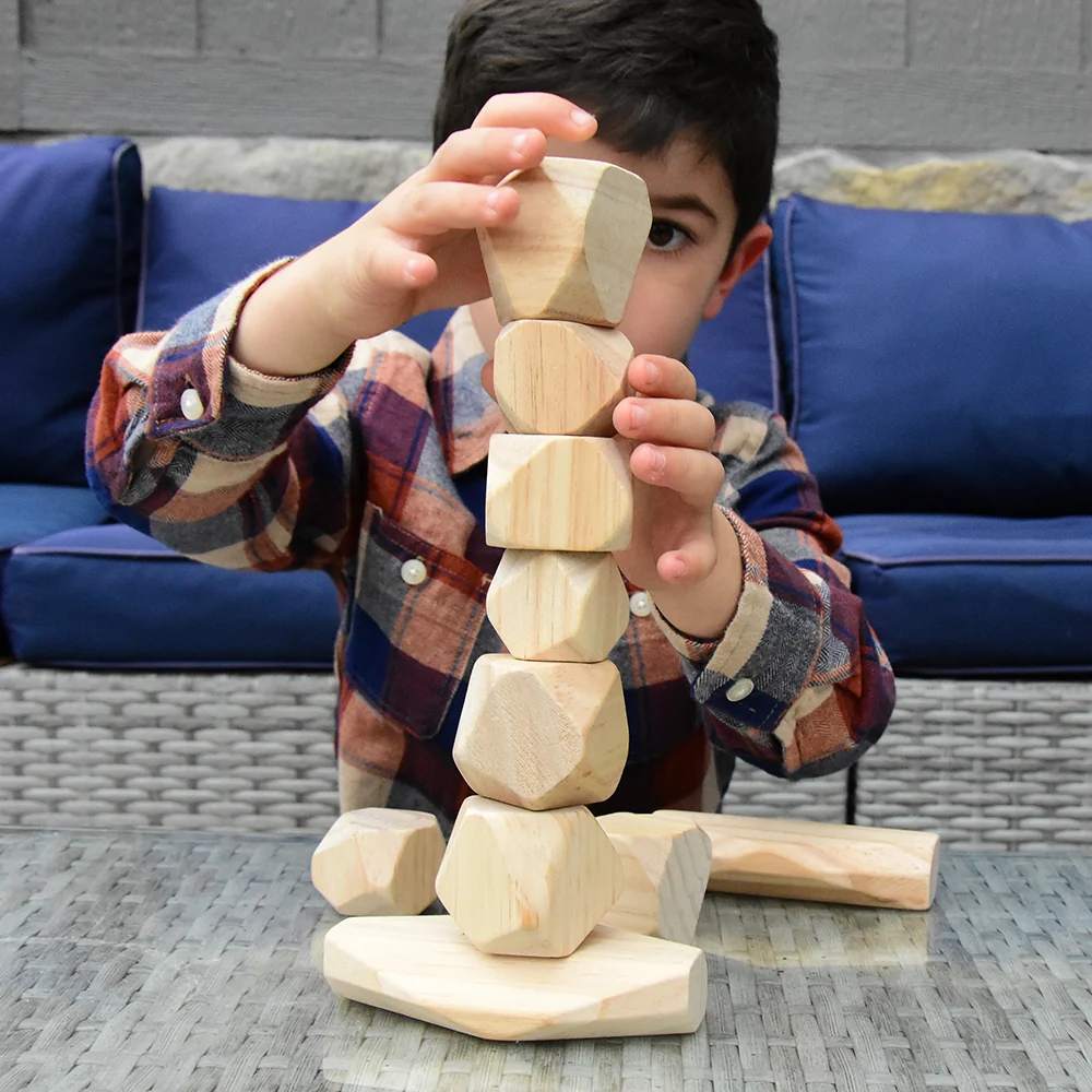 Natural Wooden Balancing Blocks - Image 2