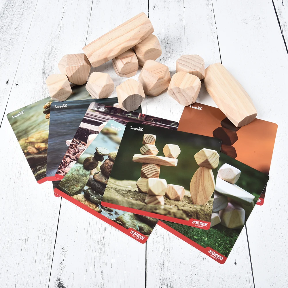 Natural Wooden Balancing Blocks - Image 3