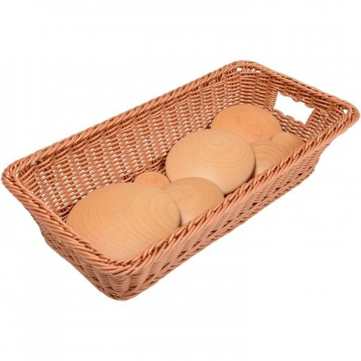 Natural Wooden Buttons w/Basket - Image 2