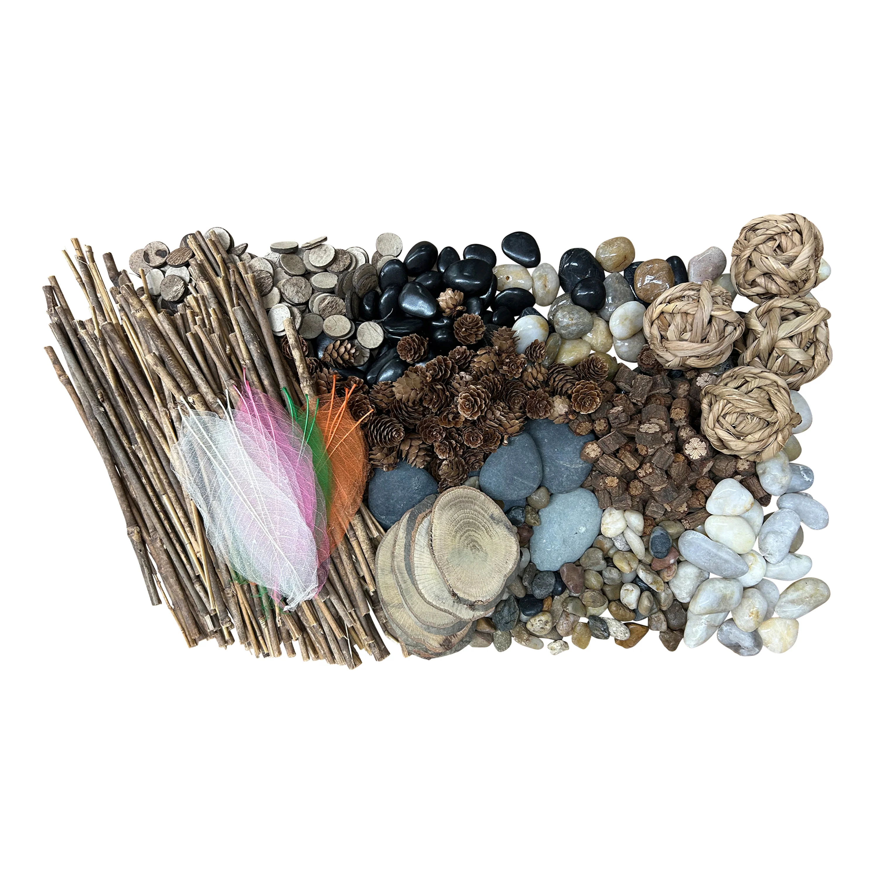 Naturals Discovery Loose Parts Set | Eco-Friendly Sensory STEM Learning Kit with Stones, Wood, Leaves & Natural Materials - Image 3