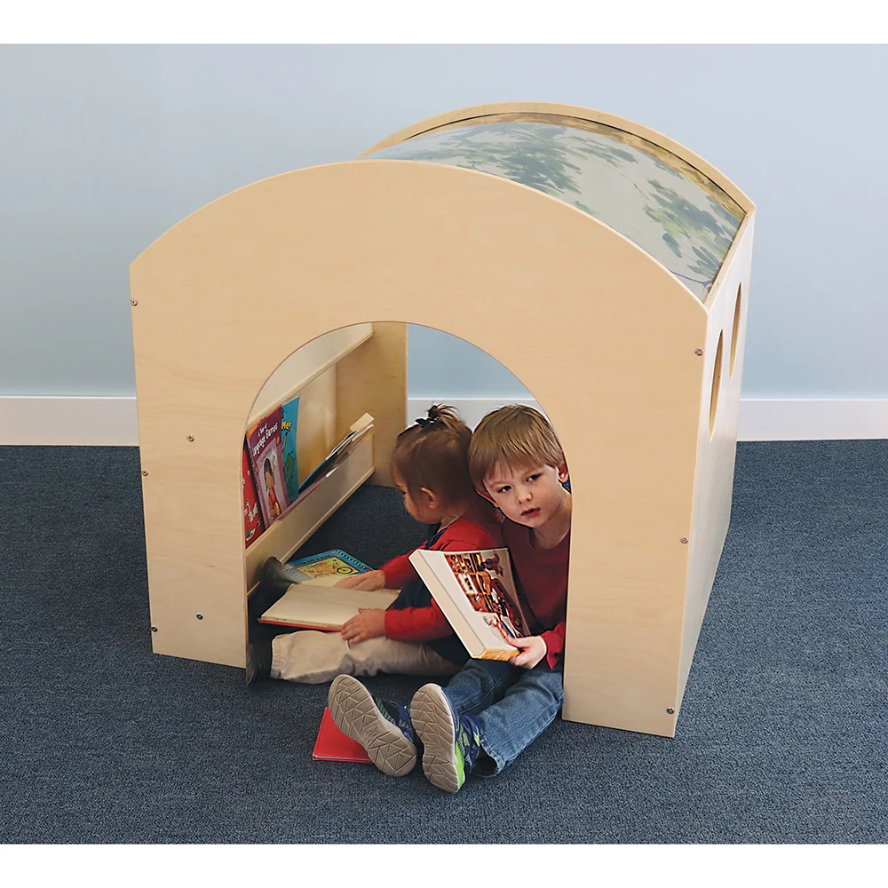 Nature View Reading Nook | Biophilic Canopy Retreat with Book Display & Easy Access - Image 5