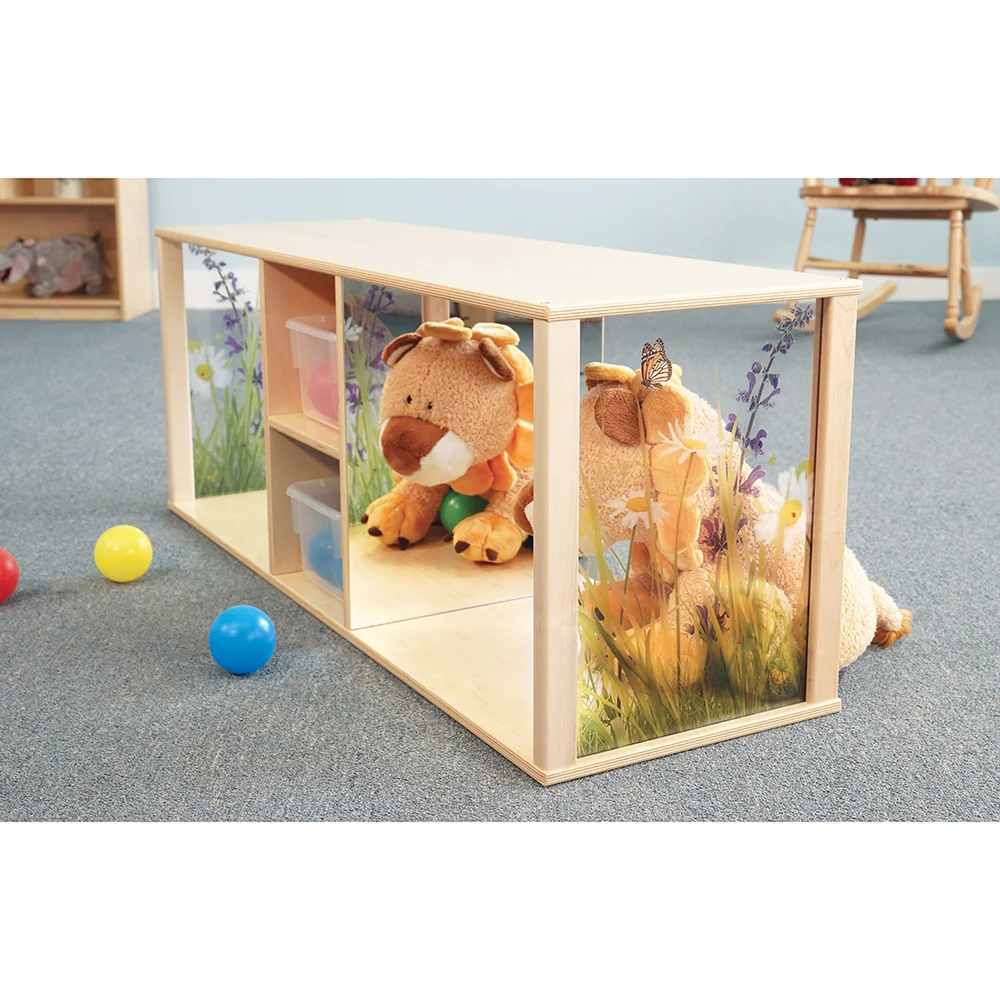 Nature View Discovery Crawl-Thru Cabinet with Mirrors & Storage | Infant & Toddler Exploration Furniture - Image 2