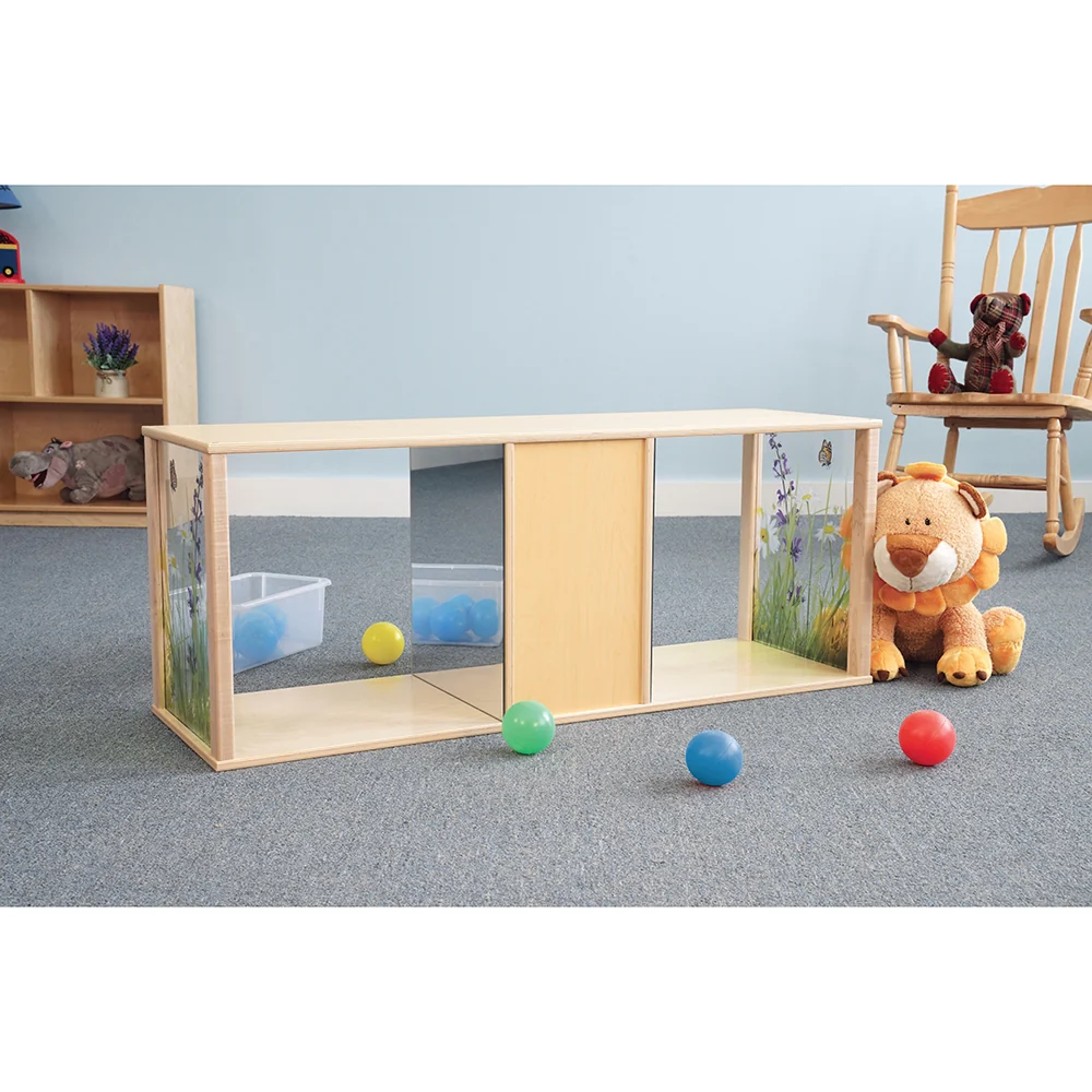 Nature View Discovery Crawl-Thru Cabinet with Mirrors & Storage | Infant & Toddler Exploration Furniture - Image 3