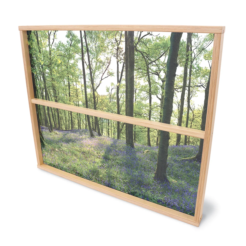Nature View 36" Acrylic Woodland Divider Panel | Clear Classroom Partition