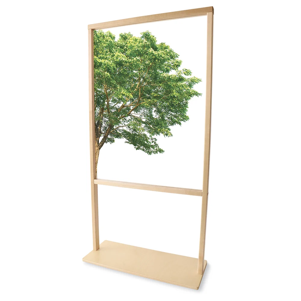 Nature View 25" Tree Acrylic Classroom Partition | Reversible Floor Divider
