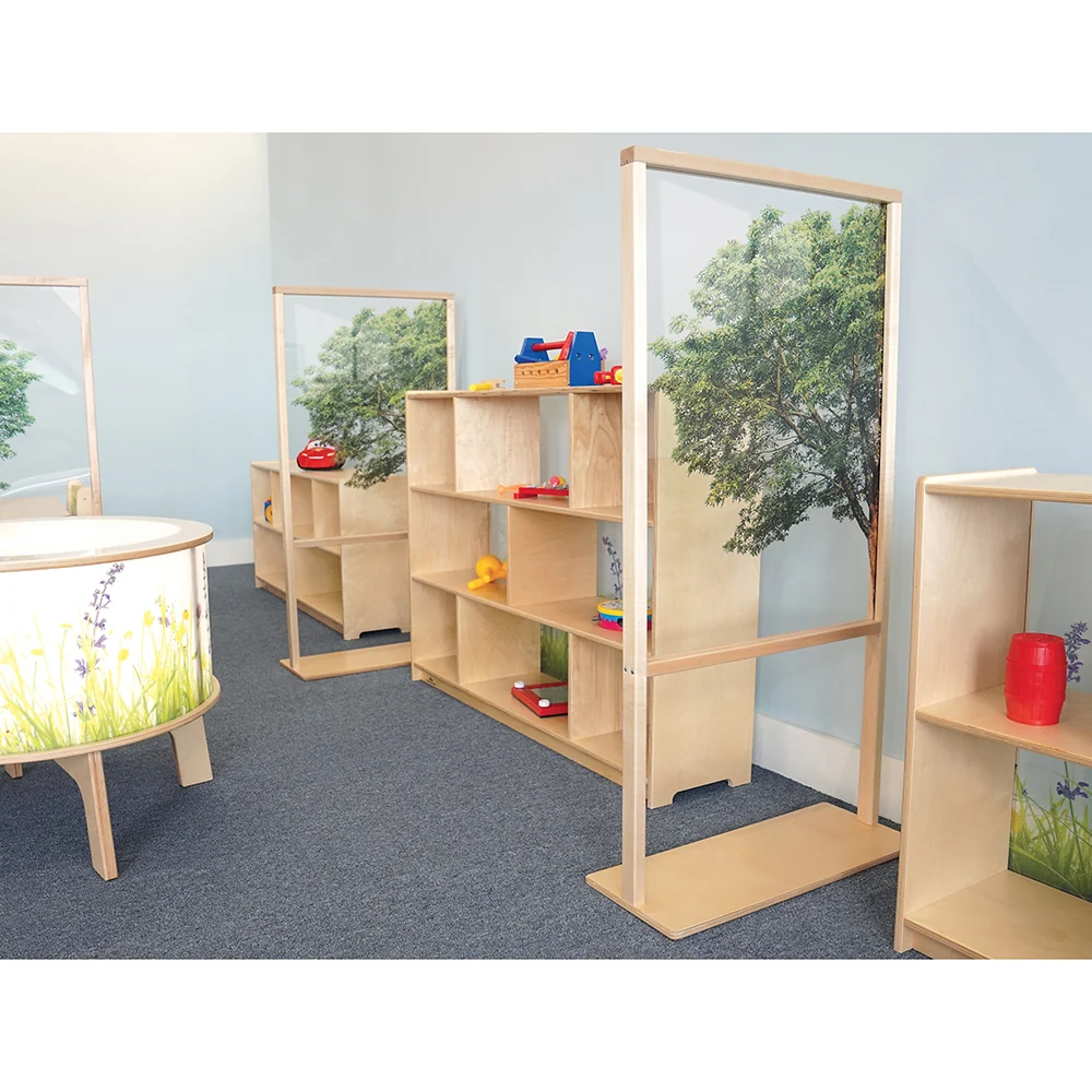 Nature View 25" Tree Acrylic Classroom Partition | Reversible Floor Divider - Image 3