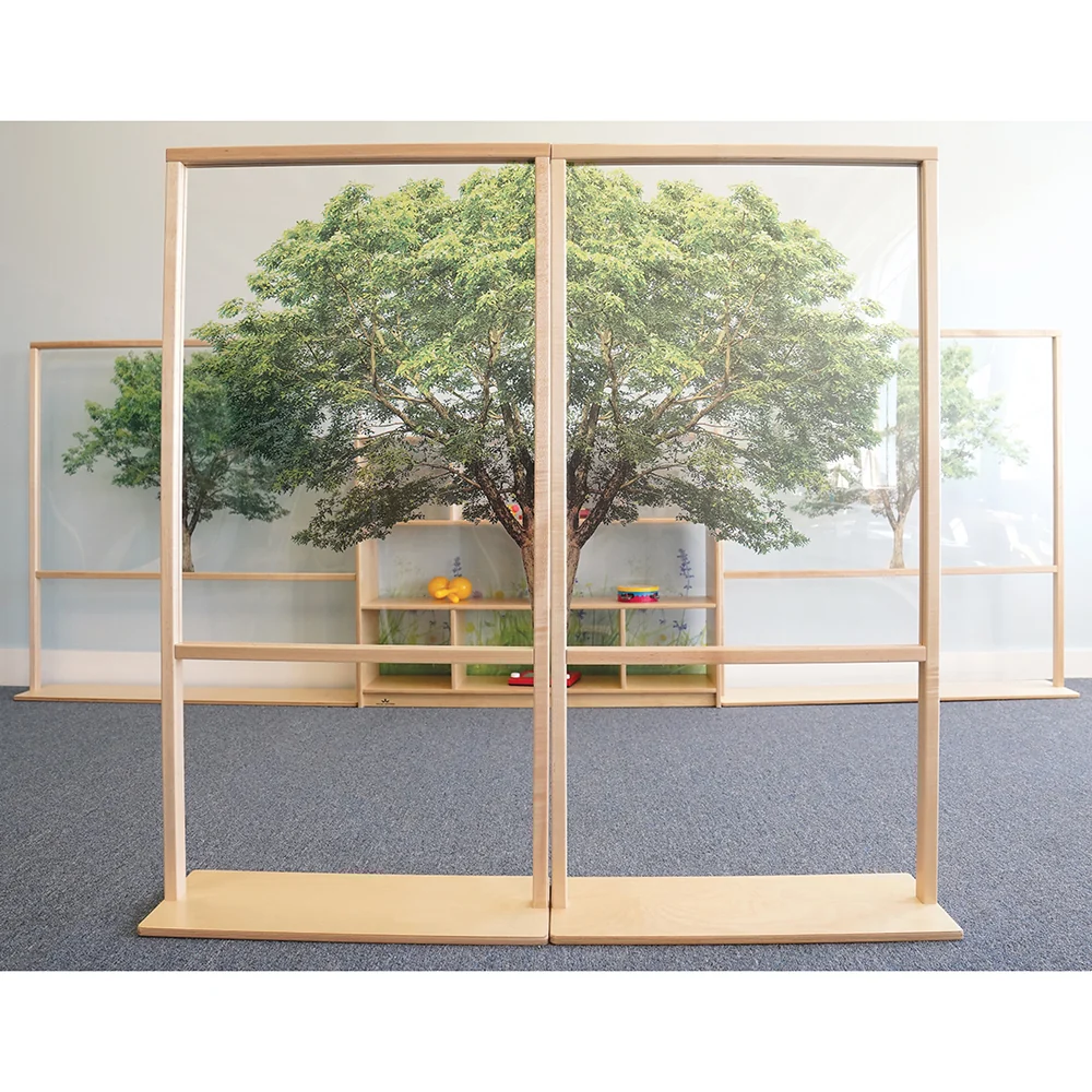 Nature View 25" Tree Acrylic Classroom Partition | Reversible Floor Divider - Image 6