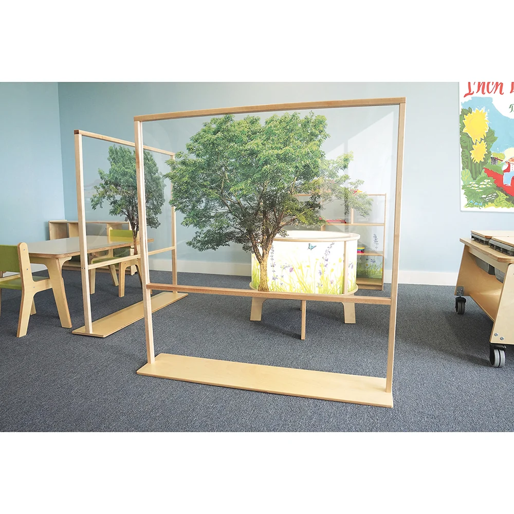 Nature View 48" Tree Acrylic Classroom Partition | Reversible Floor Divider - Image 2
