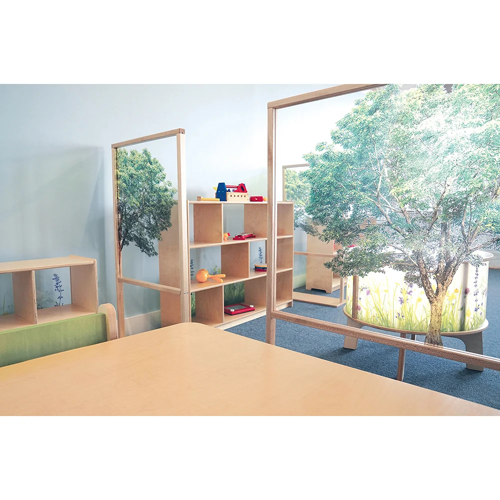 Nature View 48" Tree Acrylic Classroom Partition | Reversible Floor Divider - Image 5