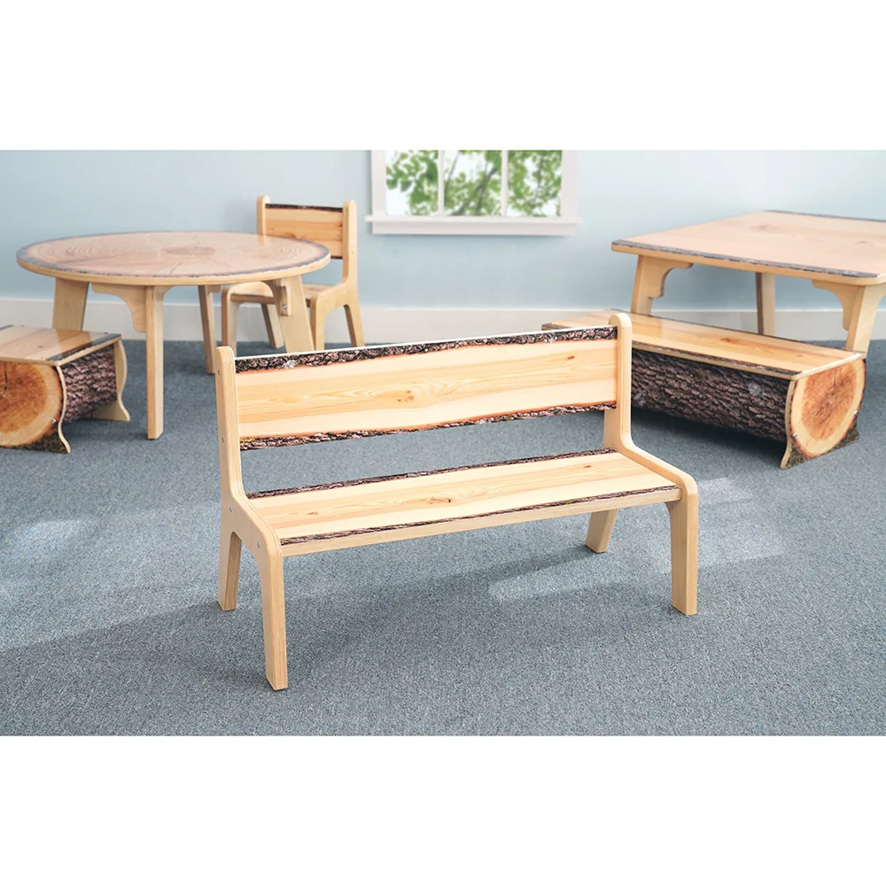 Nature View Live Edge Bench | 10" High Two-Seat Nature-Inspired Bench - Image 3