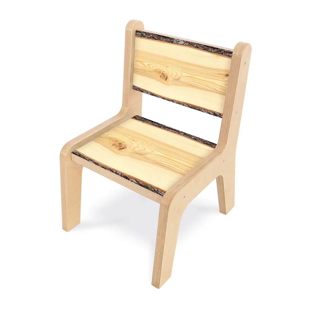 Nature View Live Edge Chair | 10" High Nature-Inspired Classroom Seating for Early Learners