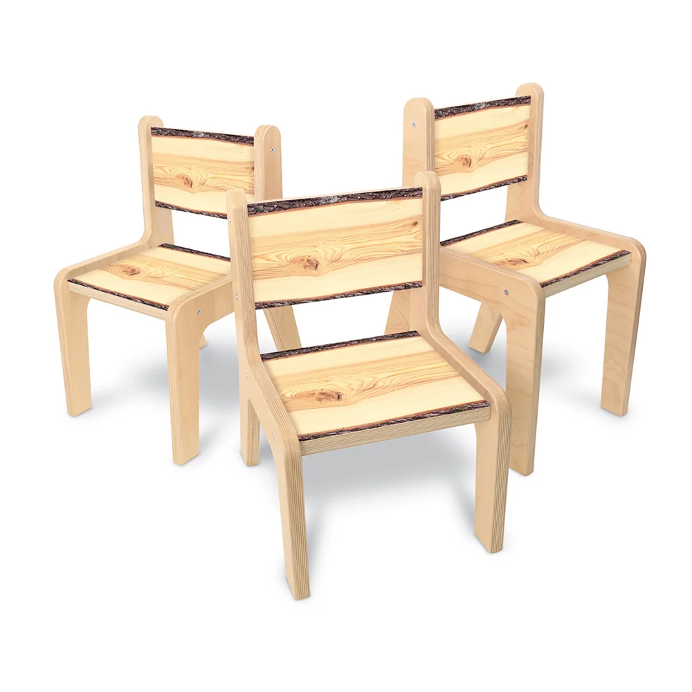 Nature View Live Edge Chair | 10" High Nature-Inspired Classroom Seating for Early Learners - Image 2