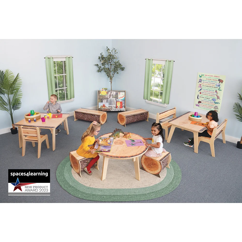 Nature View Live Edge Chair | 10" High Nature-Inspired Classroom Seating for Early Learners - Image 5