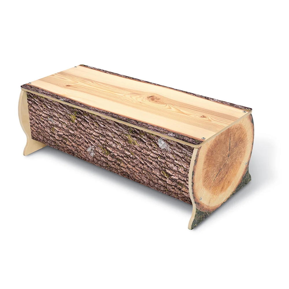 Nature View Kids Log Bench | 12" Live Edge Seating for Reading Corners & Activity Areas