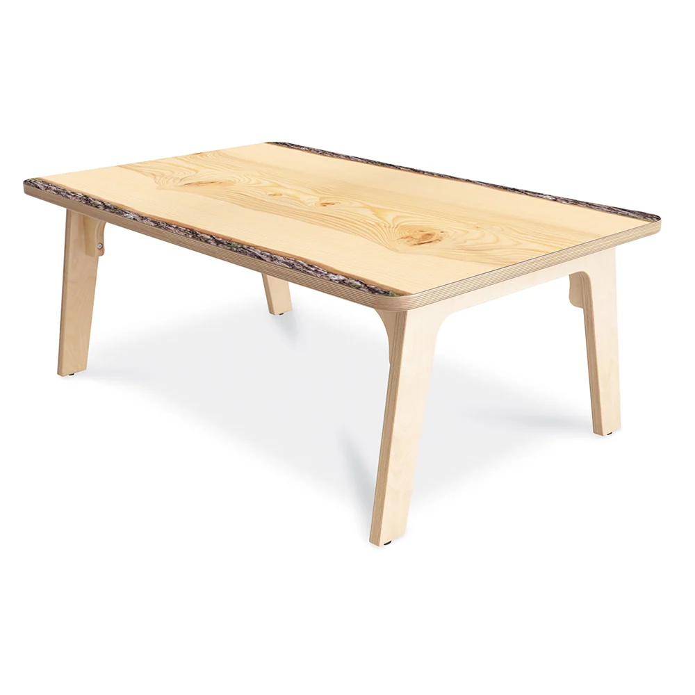 Nature View Live Edge Rectangle Activity Table | 18" High Nature-Inspired Classroom Table