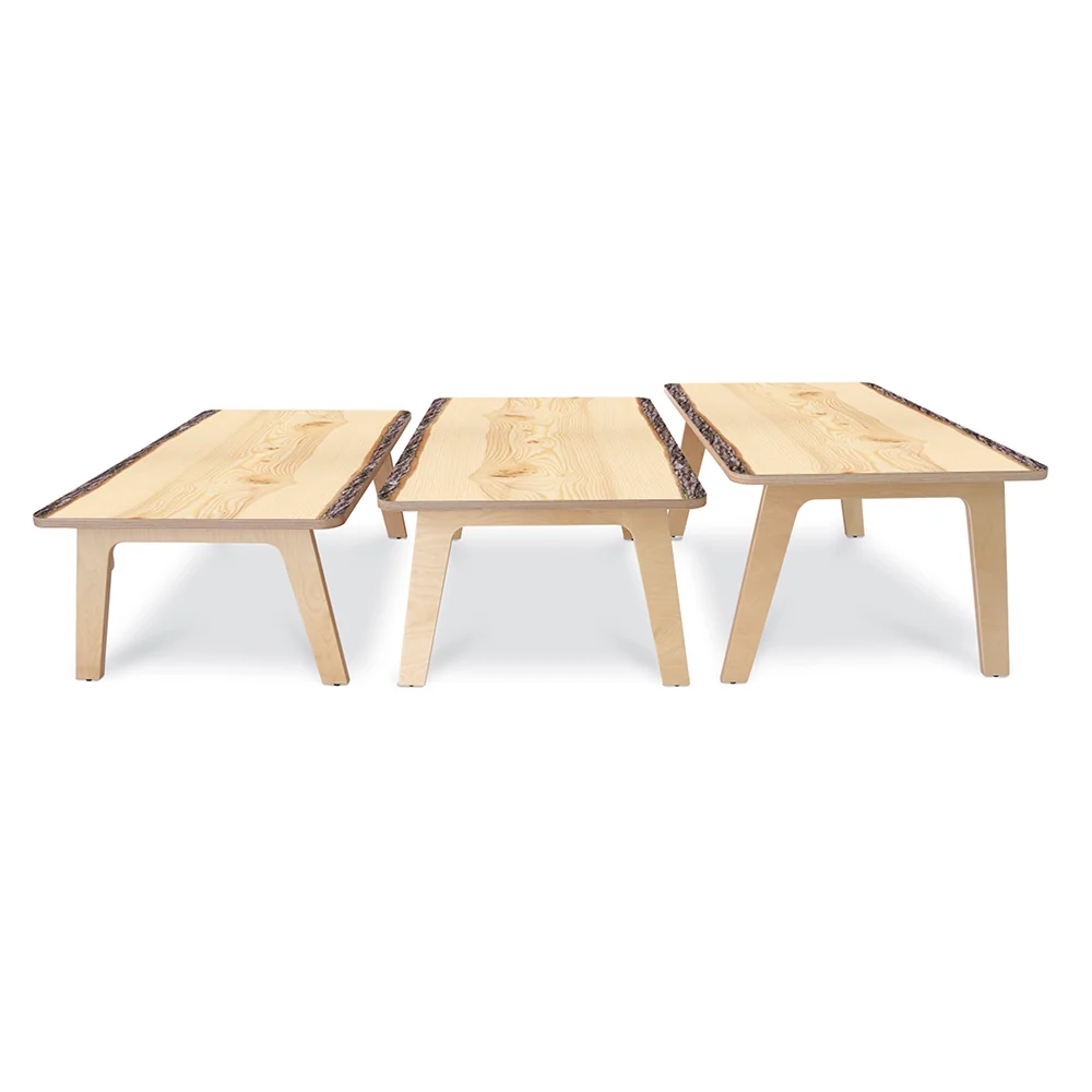 Nature View Live Edge Rectangle Activity Table | 18" High Nature-Inspired Classroom Table - Image 2