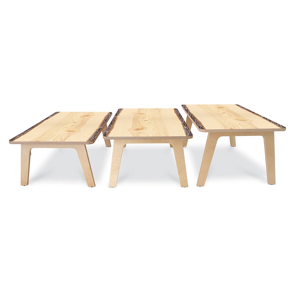 Nature View Live Edge Rectangle Activity Table | 20"H Natural Wood-Inspired Classroom Table - Image 2