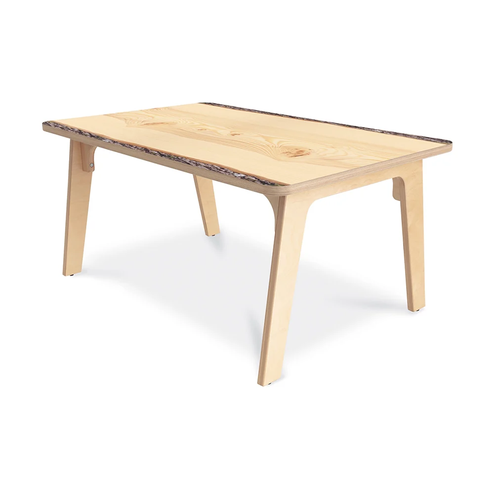Nature View Live Edge Rectangle Activity Table | 22" High Nature-Inspired Classroom Table