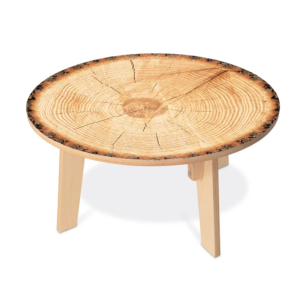 Nature View Live Edge Round Activity Table | 18" High Nature-Inspired Classroom Table
