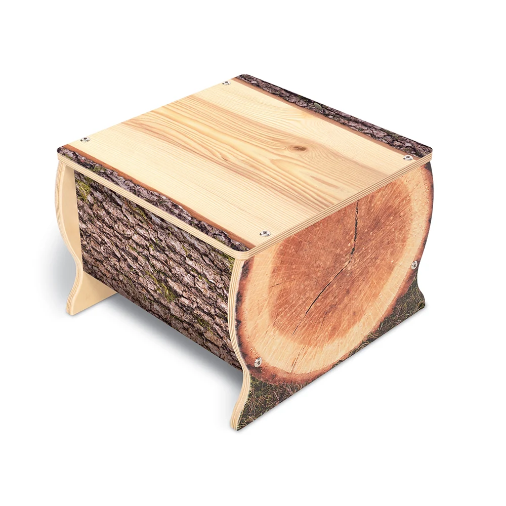 Nature View Live Edge Small Log Bench | 10" High Realistic Nature-Inspired Classroom Seating