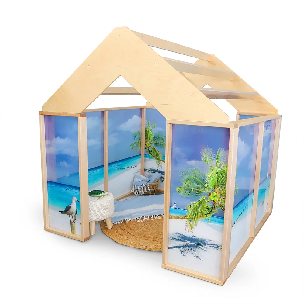 Nature View Play Beach House | Ocean-Themed Quiet Space & Dramatic Play Classroom Structure
