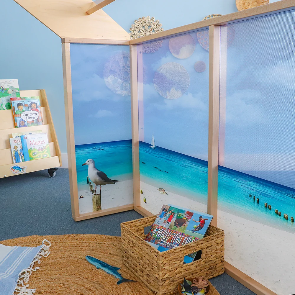 Nature View Play Beach House | Ocean-Themed Quiet Space & Dramatic Play Classroom Structure - Image 2