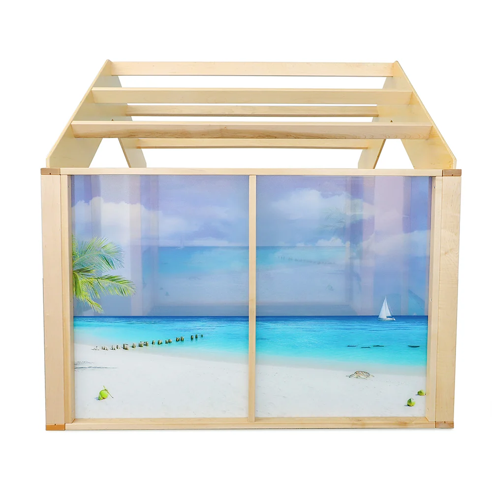 Nature View Play Beach House | Ocean-Themed Quiet Space & Dramatic Play Classroom Structure - Image 4