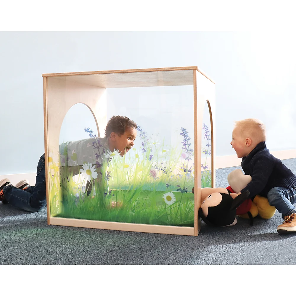 Nature View Play House Cube | Biophilic Quiet Retreat with Acrylic Flower Panels - Image 4