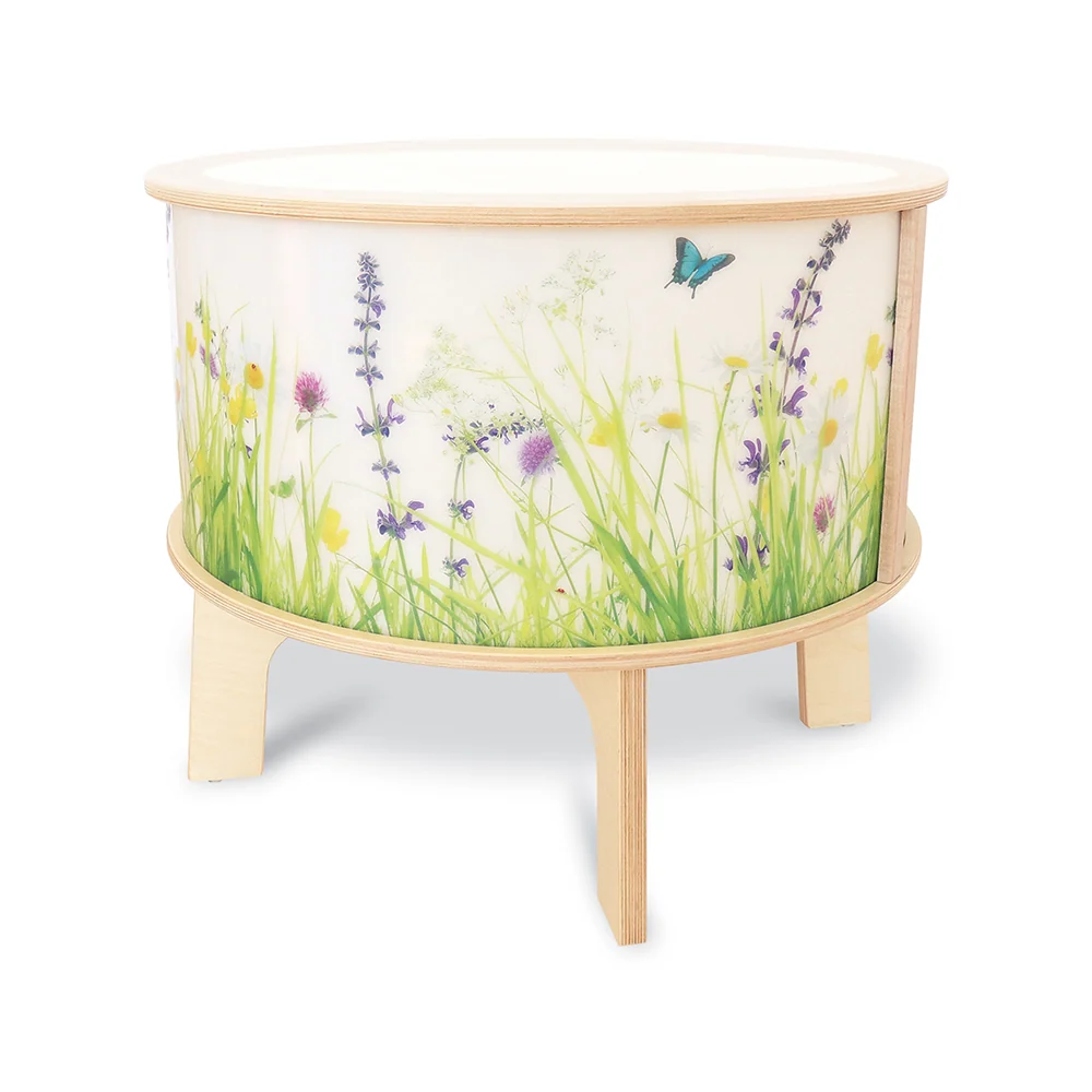 Nature View Radiant LED Light Table | Round Sensory Exploration Table with Side Panels