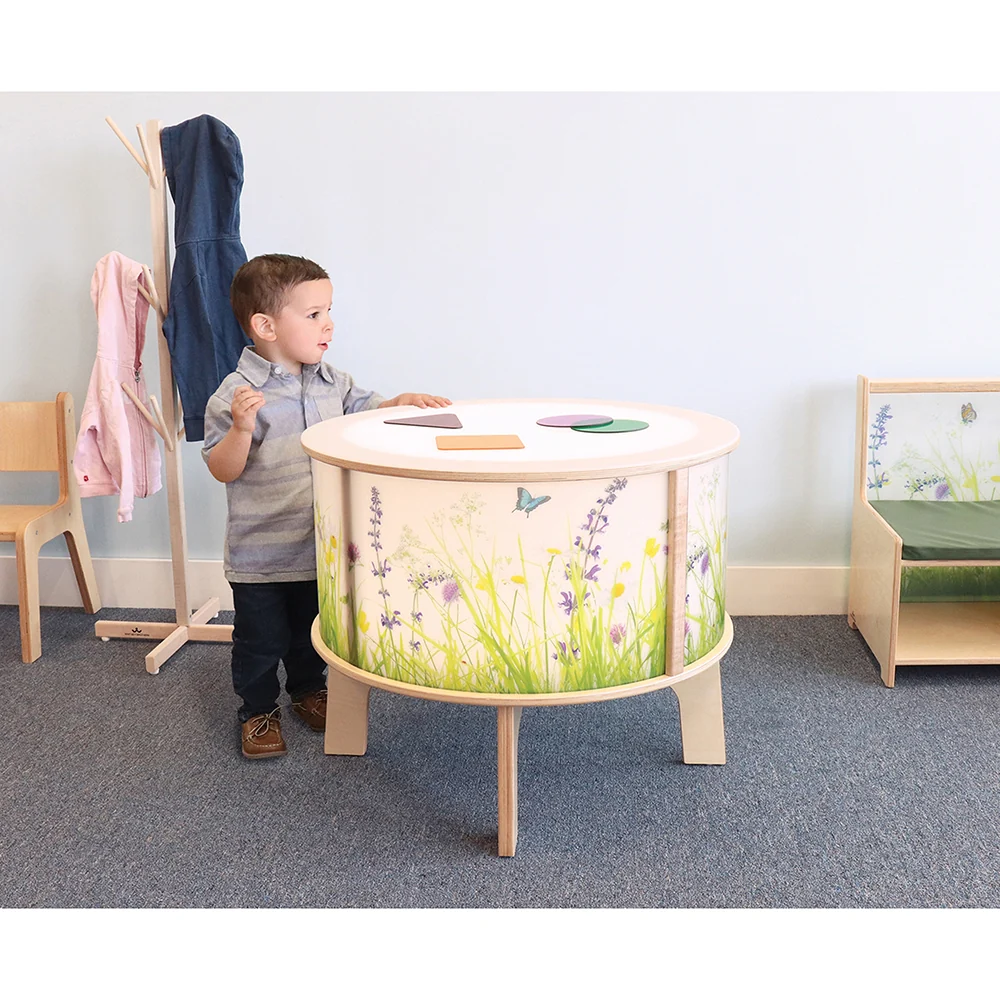 Nature View Radiant LED Light Table | Round Sensory Exploration Table with Side Panels - Image 3