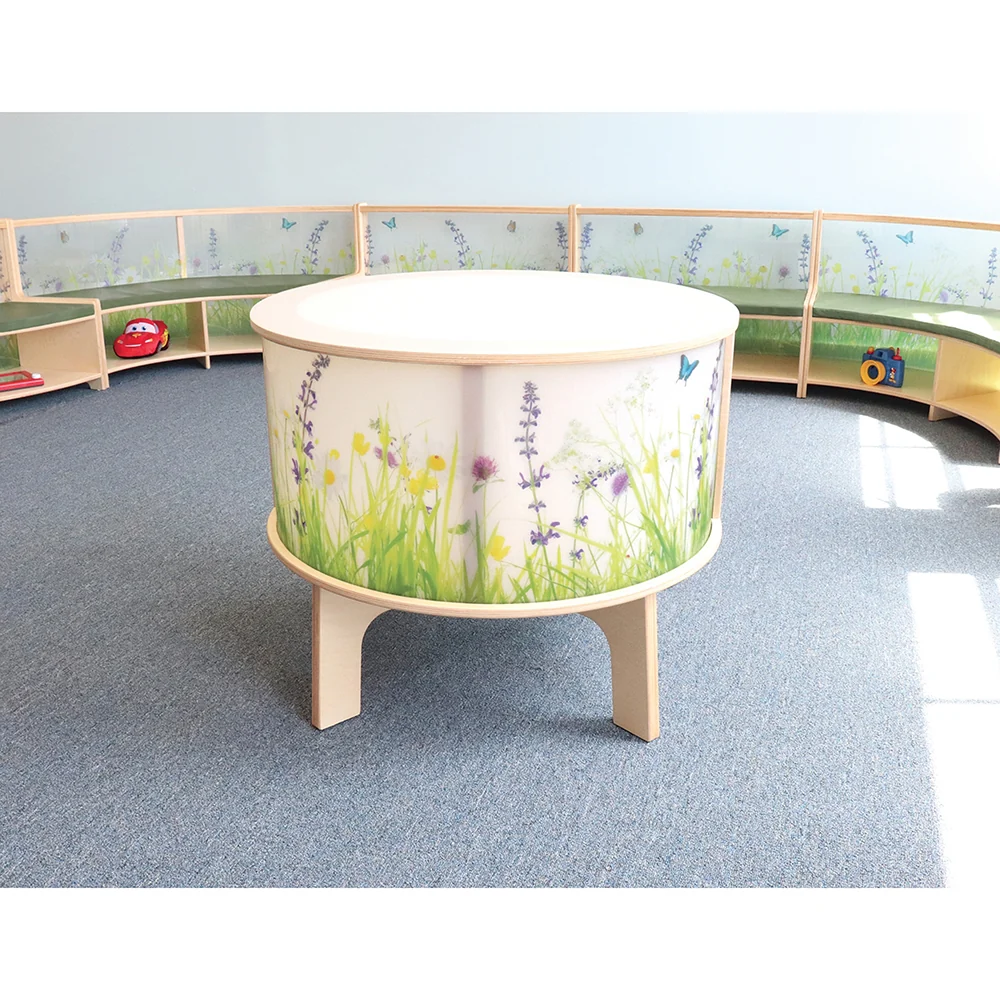 Nature View Radiant LED Light Table | Round Sensory Exploration Table with Side Panels - Image 4