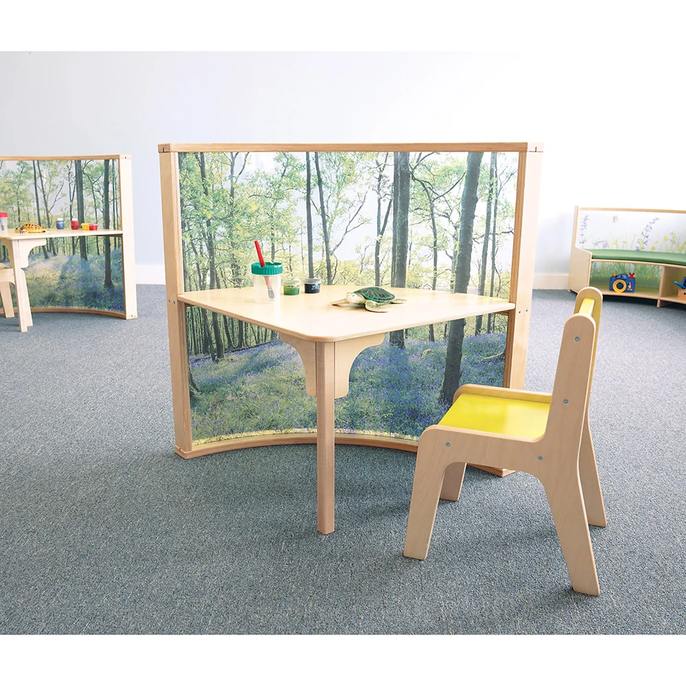 Nature View Serenity Pod | Quiet Learning Pod Desk with Woodland Scene - Image 2