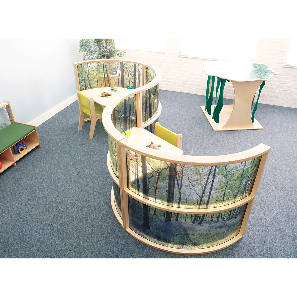 Nature View Serenity Pod | Quiet Learning Pod Desk with Woodland Scene - Image 5