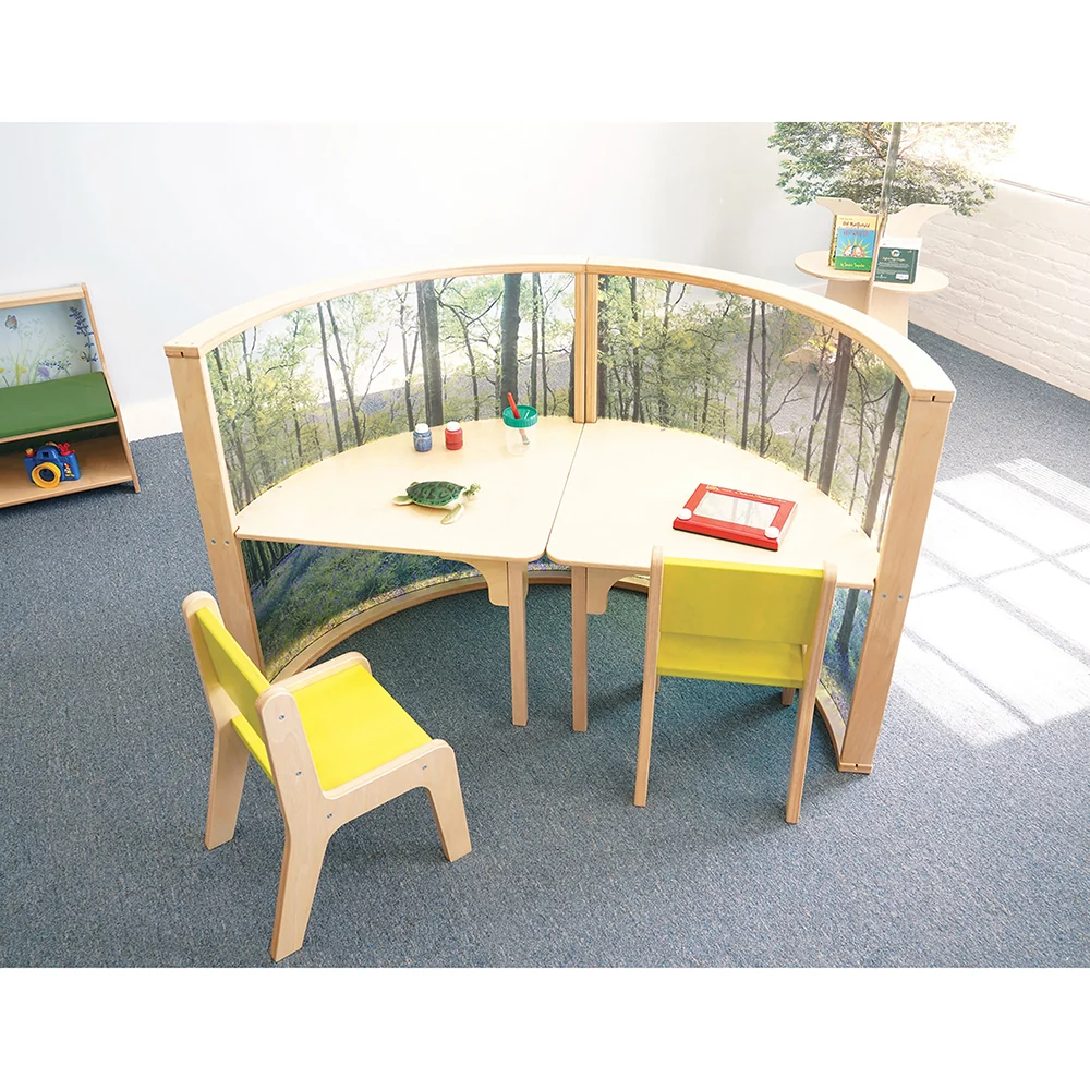 Nature View Serenity Pod | Quiet Learning Pod Desk with Woodland Scene - Image 6