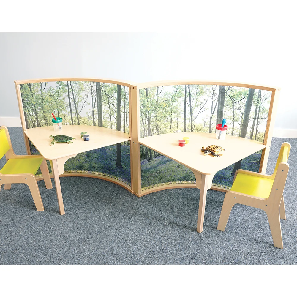 Nature View Serenity Pod | Quiet Learning Pod Desk with Woodland Scene - Image 8