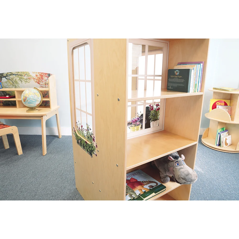 Nature View Classroom Window Seat with Storage & Cushion | Quiet Reading Nook for Early Learning Spaces - Image 4