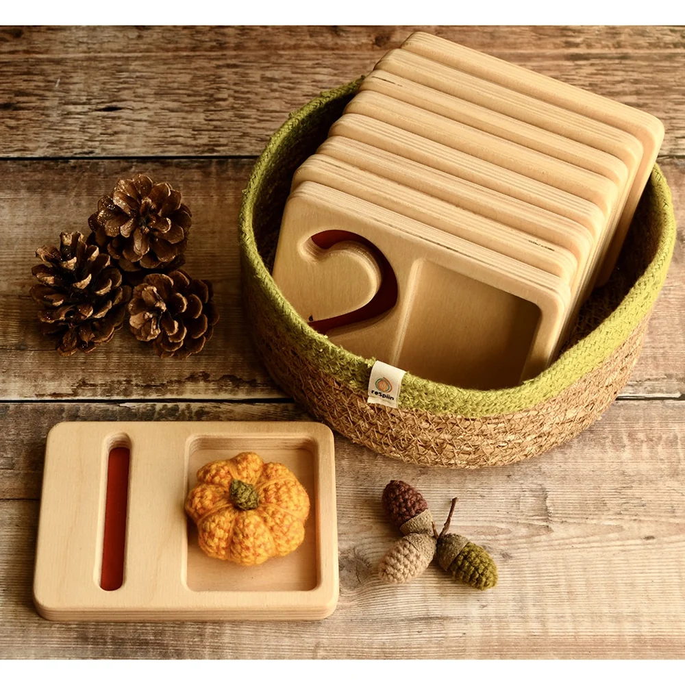 Tactile Wooden Number Trays 1–9 | Eco-Friendly Counting & Tracing Set - Image 10