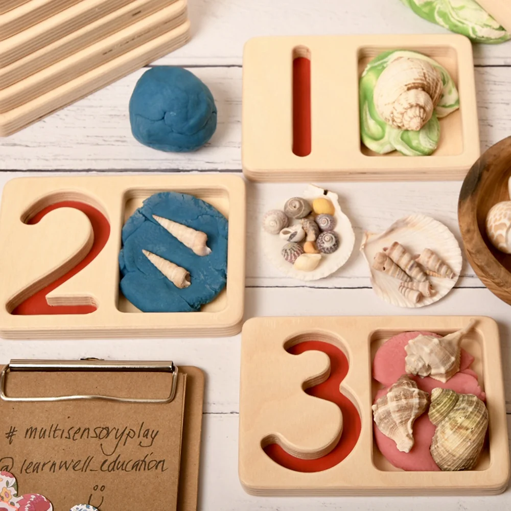 Tactile Wooden Number Trays 1–9 | Eco-Friendly Counting & Tracing Set - Image 13