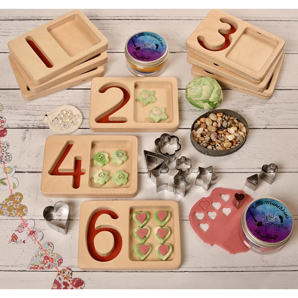 Tactile Wooden Number Trays 1–9 | Eco-Friendly Counting & Tracing Set - Image 15