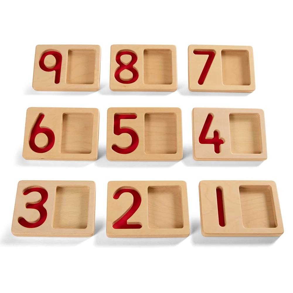 Tactile Wooden Number Trays 1–9 | Eco-Friendly Counting & Tracing Set - Image 2